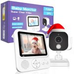 OBVHNUA Babyfoon met Camera 2.8" Groot Scherm Geen WiFi & 100% Privacy HD Nachtzicht Temperatuursensor & Slaapliedjes Plug & Play Baby Monitor