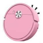 3-in-1 slimme robotstofzuiger met veeg- en dweifunctie, automatisch opladen, anti-botsingssensoren, meerdere reinigingsmodi voor harde vloeren, thuisreiniging (roze)