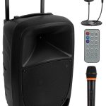 Beste luidsprekers tot 1000 euro Pyle Bluetooth Luidsprekersysteem - 1000W - Draagbare Bluetooth Luidspreker - 25 cm Subwoofer - UHF Draadloze Microfoon - MP3, USB, SD - Oplaadbare Batterij - LED Batterij-Indicatoren - Zwart