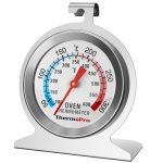 Beste oven thermometer ThermoPro oventhermometer voor in de oven, verbeterde wijzerplaat van roestvrij staal 431, gemakkelijk af te lezen vleesthermometer met gehard glas, pizza-oventemperatuurmeter voor bakken, grillen
