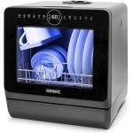 Duronic DW5 BK Tafelafwasmachine 950W draagbare compacte vaatwasser ruimtebesparend voor kleine keukens 7 wasprogramma's effectief drogen praktisch