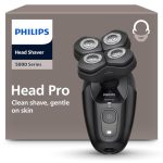 Beste scheerapparaat voor kaal hoofd Philips Pro-hoofdscheerapparaat 5000-serie — scheerapparaat mannen en vrouwen om het hoofd kaal te scheren, 360° flexibele kop en ComfortCut-mesjes, glad scheerresultaat, zacht voor de huid, HS5980/15