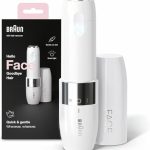 Beste scheerapparaat vrouwen Braun Face Mini FS1000 Elektrische gezichtshaarverwijderaar voor vrouwen, gezichtshaar en ontharing voor dames, snelle en zachte scheerbeurt, bovenlip, kin en wangen, voor onderweg, wit