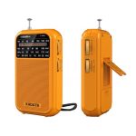 Beste noodradio op batterijen XHDATA D220 Draagbare Radio op Batterijen Mini Noodradio, FM/MW/SW zakradio, KleineRadio op Batterijen werkende radio met goede ontvangst (Geel)
