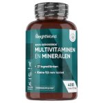 Multivitamine en Mineralen tabletten - 27 essentiële vitamines en mineralen - 400 vegan multivitamine tabletten voor 1+ jaar voorraad - Voor mannen en vrouwen - Magnesiumstearaatvrij - WeightWorld
