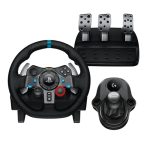 Logitech G G29 SE Driving Force-racestuur en -pedalen, forcefeedback, echt leer + Logitech G Driving Force-versnellingspook - Voor PS5, PS4 en pc, Mac - Black
