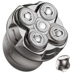 Beste scheerapparaat voor zware baardgroei Sarsumir Hoofdscheerapparaten voor mannen, verbeterde 5D flexibele hoofdscheerapparaten voor kale mannen, waterdicht elektrisch scheerapparaat, roterend scheerapparaat met LED-display, USB-C, zilver