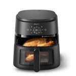 Philips Airfryer 2000 Series – 6,2L Airfryer met kijkvenster, RapidAir Technologie, 13 Kookwijzen, 90% Minder Vet, Gemakkelijk Schoon te Maken, Touchscreen, Energiebesparing, Tot 5 Personen(NA230/00)