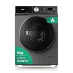 Svan Wasmachine, 8 kg, voorlader, roestvrij staal, SL8202AIDVBX, 1200 omw/min, invertermotor, 16 programma's, Stop&Go-functie, energie-efficiëntieklasse A