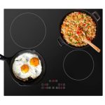 Beste 1 fase inductiekookplaat Tomado TIH6001B - Inbouw inductiekookplaat - 1 fase - 4 kookzones - Zwart