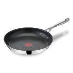 Beste braadpan voor inductie Jamie Oliver by Tefal Braadpan 24 cm Roestvrij Staal, Antiaanbaklaag Met Titanium, Thermosignaal, Diepe Vorm, Geschikt voor Gas, Ceran, Elektrisch, Inductie, Gemakkelijk Te Reinigen, E3040444