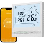 Beok WIFI Verwarmingsthermostaat, Tuya Slimme Thermostaat Verwarmingsthermostaat Kamerthermostaat Intelligente voor Gasboiler Vloerverwarming Compatibel Alexa Google 3A