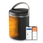 Beste elektrische kachel camping Philips 3000-serie energiezuinige aangesloten ventilatorkachel 2000W, tot 50% energiebesparing met EcoAI, stil 24 db(A), 5 veiligheidsfuncties, 45° oscillatie, donkergrijs (CX3120/01)