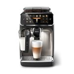 Philips 5400 Serie Volautomatische Espressomachine - LatteGo Melksysteem, Ingebouwde Molen, 12 Koffievariaties, Intuïtief Display, 4 Gebruikersprofielen, Chroom (EP5447/90)