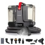 Beste stoomreiniger voor in huis Lehmann SteamWash 1800 Tapijtreiniger & Stoomreiniger 4-in-1, Bekledingreiniger voor Bank en Tapijt met Warm Water 60°C & Stoom 116°C, 16 kPa Zuigkracht, Vlekkenreiniger voor Huis en Auto