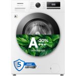 Beste wasmachine met stoomfunctie HEINNER Wasmachine 8 kg, 1400 Toeren, Energieklasse A — Voorlader Vrijstaand met Stoomfunctie, Stille Inverter Motor, 15 Programma's, LED Display, Quick Wash 15', Kinderslot