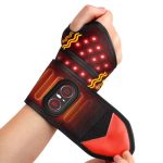 Draadloos polsverwarmingskussen met trillingen, 3 warmte- en trillingsmodi, verwarmde armmassage met rood licht, warmtekussen voor pols, hand, knie, ellebogen, enkels