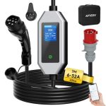 AFYEEV Wallbox 22 KW [3-fasig|7 m|6-32 A] met app en 32A CEE-stekker, mobiele Wallbox laadstation voor thuis