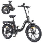MilePort 1 Elektrische Fiets Voor Volwassenen, 250W Opvouwbare Elektrische Fiets Met Afneembare 36V 13AH Batterij En Snelheid 25KM/H Bereik Tot 100KM, 20“* 3.0” Dikke Band City Commuter Ebike