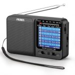 PRUNUS J-711 FM/AM/SW Wereldontvanger Radio met Accu, Radio op Batterijen AA-batterijen & USB-C-laden, Transistorradio met Uitstekende Ontvangst, Zakradio met Koord om te Joggen, Reizen