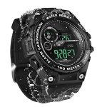 100m Onderwater Duikhorloge voor Heren Jongens met Functies van Stopwatch, Chronograaf, Wekker, Dubbele Tijdzoneweergave, 12/24 Uur Formaat Selecteerbaar